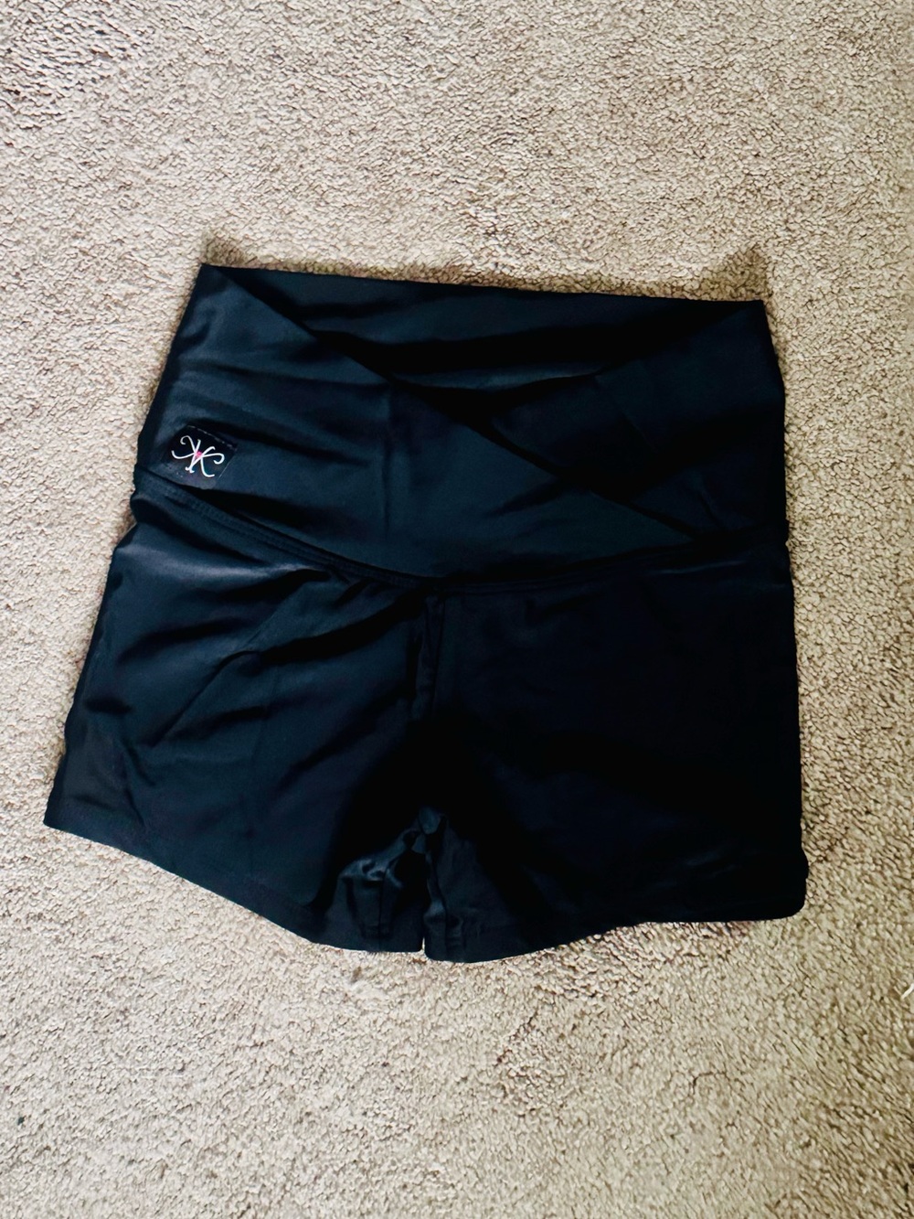 Child XL Black High-Waist Shorts